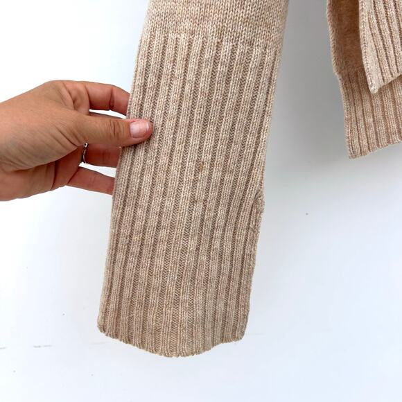 Filippa K Wool Chunky Knit Roller Neck Turtleneck Sweater Scandinavian Tan XS - Picture 7 of 10